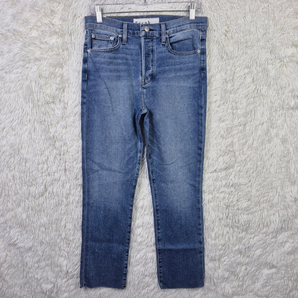 Frank & Eileen Cork High Rise Straight Leg Jeans Antique Blue D601 Size 29
